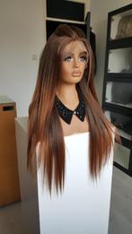 Basic Lace Pruik: Ombre bruin naar Lichter, 75cm, Vol, Ophalen of Verzenden, Nieuw, Pruik of Haarverlenging