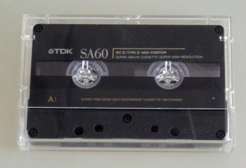 1 TDK SA60 High Position Anti-Resonance Rigid cassettebandje, Cd's en Dvd's, Cassettebandjes, Gebruikt, Origineel, 1 bandje, Verzenden
