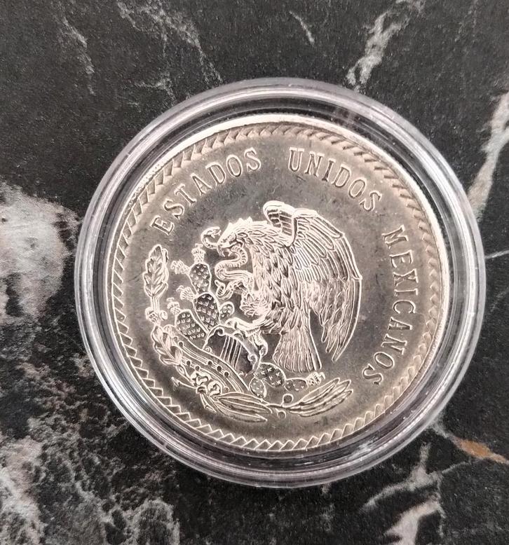 Mexico, prachtige 5 Pesos munt 1948, Zilver, kwaliteit UNC, Postzegels en Munten, Munten | Amerika, Losse munt, Midden-Amerika