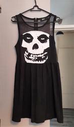 Jurk | Black skull dress, Kleding | Dames, Ophalen of Verzenden, Zwart