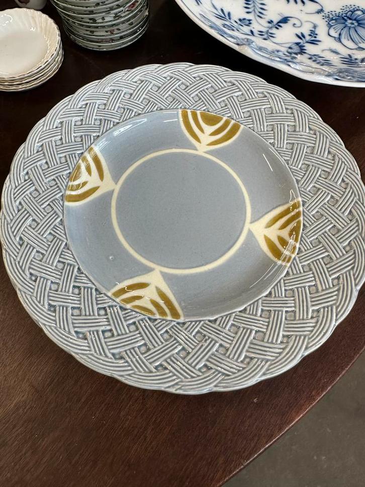 Karlsruher Majolika (KAW) Borden - Set van 4, Antiek en Kunst, Antiek | Servies los, Ophalen