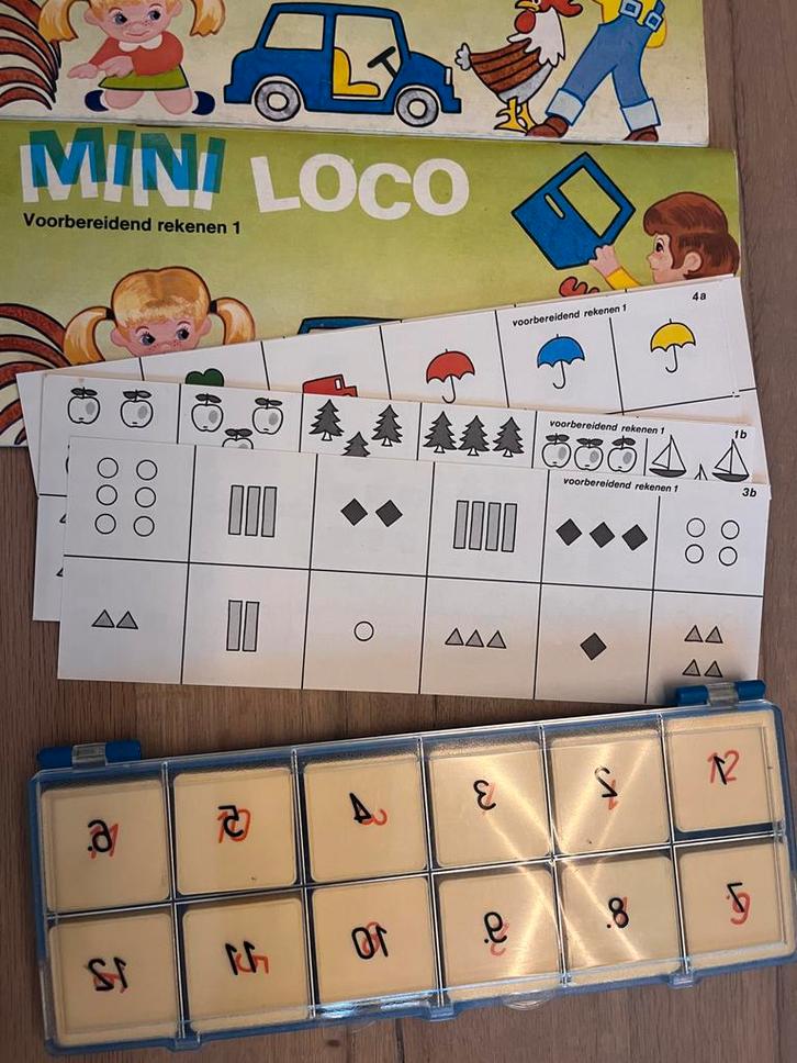 Mini Loco (1978) Voorbereidend Rekenen 1 en taal 1, Kinderen en Baby's, Speelgoed | Educatief en Creatief, Gebruikt, Rekenen, Ophalen of Verzenden