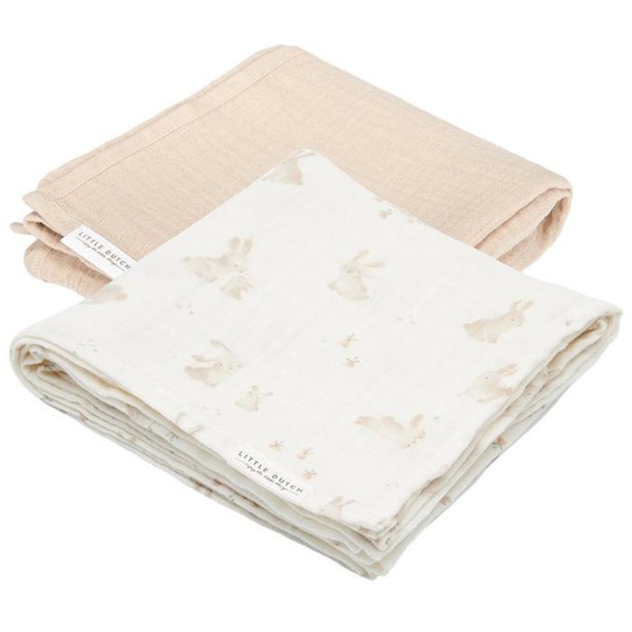 Hydrofiele Doek Baby Bunny 70x70 (set van 2) Little Dutch, Kinderen en Baby's, Badjes en Verzorging, Nieuw, Overige typen, Ophalen of Verzenden