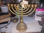 Joodse kandelaar 9 arms, Ophalen of Verzenden, Koper of Brons