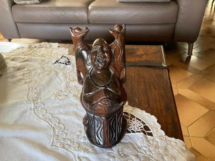 Oude houten Boeddha beeld, Antiek en Kunst, Kunst | Beelden en Houtsnijwerken, Ophalen of Verzenden