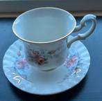 Royal Albert kop en schotel, zalm met grijs, Ophalen, Zo goed als nieuw, Porselein, Kop en/of schotel
