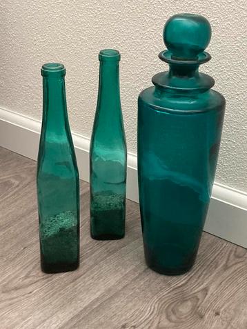 Prachtige deco vazen, aquablauw beschikbaar voor biedingen