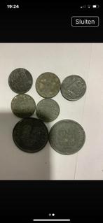 Zeven oorlogse munten van zink, Postzegels en Munten, Munten | Nederland, Ophalen of Verzenden, Koningin Wilhelmina