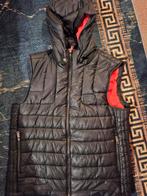 My brand Zwarte gewatteerde bodywarmer met capuchon, Verzenden, Zo goed als nieuw, Maat 56/58 (XL), Zwart