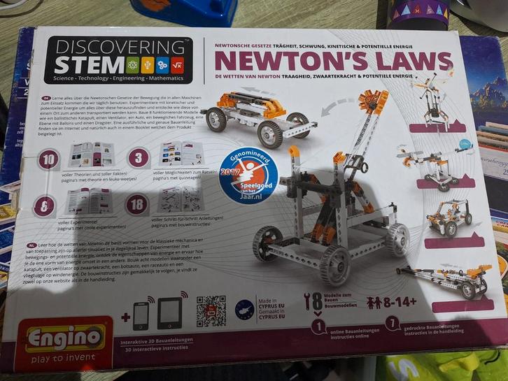 Engino Newton's Laws STEM Bouwdoos, Kinderen en Baby's, Speelgoed | Duplo en Lego, Nieuw, Complete set, Ophalen of Verzenden