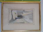 Oud schilderijtje 27 x 20 cm. F. David., Antiek en Kunst, Ophalen of Verzenden