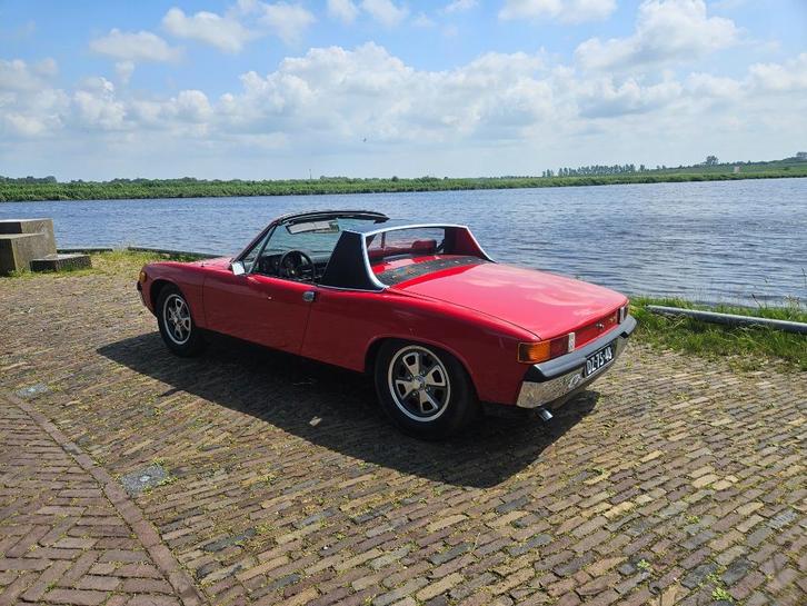 Porsche 914 1.7 injectie 1972, Auto's, Porsche, Bedrijf, Overige modellen, Benzine, Cabriolet, Geïmporteerd, Rood, Zwart, Kunstmatig leder