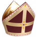 UITVERKOOP Sinterklaas Mijter TV Luxe Stefan Bordeayw rood, Diversen, Sinterklaas, Ophalen of Verzenden, Nieuw