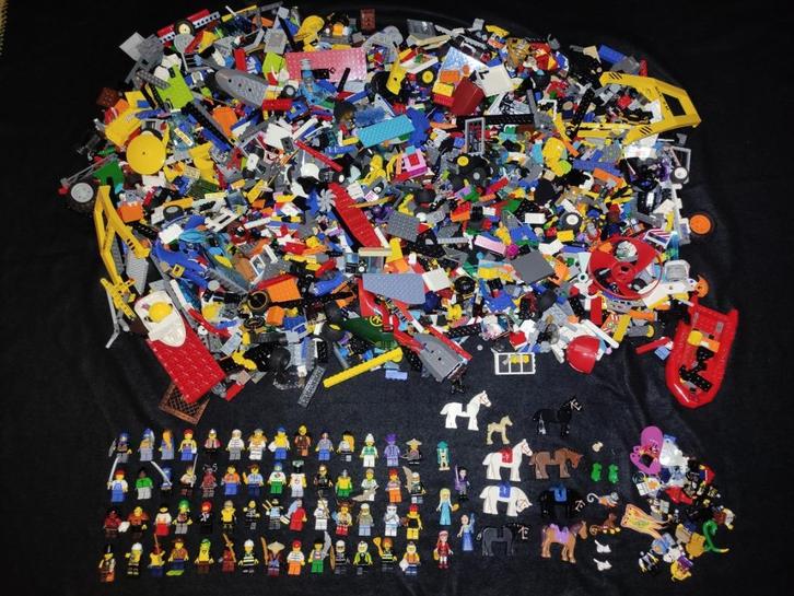 Lego 6 kilo/kg losse Lego partij incl 61 minifiguren + extra, Kinderen en Baby's, Speelgoed | Duplo en Lego, Gebruikt, Lego, Losse stenen