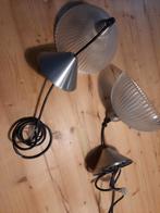 Hanglamp 2 stuks geribbeld glas, Huis en Inrichting, Lampen | Hanglampen, Ophalen of Verzenden