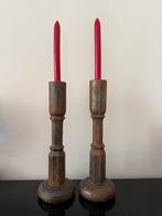 Kandelaren van metaal (vintage look), Ophalen of Verzenden, Zo goed als nieuw, Metaal, 25 tot 50 cm