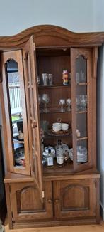 Glazen antiek kast, Antiek en Kunst, Antiek | Meubels | Kasten, Ophalen of Verzenden