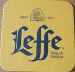 bierviltje van Leffe - geel, Ophalen of Verzenden, Zo goed als nieuw, Viltje(s), Leffe