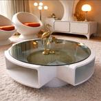 UFO space age tafel met Glazen Blad Curver of Jean Maneval, Verzamelen, Ophalen, Huis en Inrichting