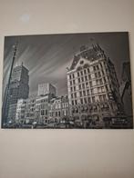 Rotterdam Skyline aluminium dibond,, Minder dan 50 cm, Ophalen of Verzenden, Zo goed als nieuw, Foto of Poster