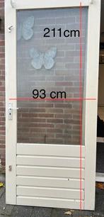 Hard houten Buiten deur, Doe-het-zelf en Verbouw, Deuren en Horren, Gebruikt, Ophalen of Verzenden, Buitendeur, 200 tot 215 cm