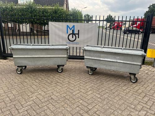 Afvalcontainer/prullenbak staal verzinkt 1100L, Doe-het-zelf en Verbouw, Overige Doe-het-zelf en Verbouw, Nieuw, Ophalen