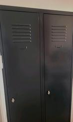 Lockerkast antraciet/ blauw, 200cm h, 80cm b, hang-leg, Ophalen, 200 cm of meer, 50 tot 100 cm, Zo goed als nieuw