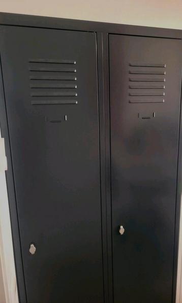 Lockerkast antraciet/ blauw, 200cm h, 80cm b, hang-leg beschikbaar voor biedingen