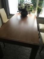 Eettafel noten, Ophalen, Noten fineer, Gebruikt, 50 tot 100 cm