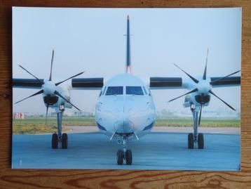 Grote foto van een Fokker 50 vliegtuig in vooraanzicht beschikbaar voor biedingen