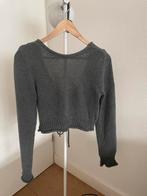 Grijze Trui met V-hals en veterdetail - Zara, Maat 38/40 (M), Zara, Ophalen of Verzenden, Zo goed als nieuw