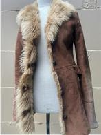 Lammycoat Shearling Winterjas Maat 36/38, Kleding | Dames, Jassen | Zomer, Ophalen, Zo goed als nieuw, Maat 36 (S), Bruin