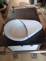 Emaille ondersteek met blauwe bies, Ophalen of Verzenden