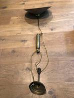 Mid century koperen lamp met contragewicht, Ophalen of Verzenden, Gebruikt