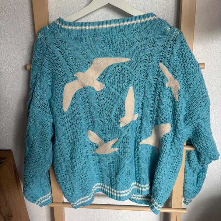 1989 cardigan official merchandise Taylor Swift, Kleding | Dames, Truien en Vesten, Zo goed als nieuw, Maat 42/44 (L), Blauw, Ophalen of Verzenden