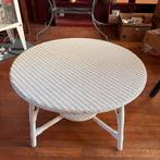 Lloyd Loom tafel, wit, ronde tafel, Morres Meubels, Ophalen, Overige materialen, 50 tot 100 cm, Rond