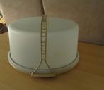 Tupperware Hoge Taartdoos met draagriem Vintage, Ophalen, Gebruikt, Bruin, Bus of Trommel