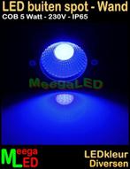 LED tuin lamp spot wandlamp Tuinspot LEDspot 5W 230V Blauw, Huis en Inrichting, Lampen | Spots, Metaal of Aluminium, Nieuw, Ophalen of Verzenden