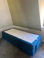Eenpersoonsbed (90 x 210), elektrich verstelbaar, Pullman, Ophalen, Blauw, Tweepersoons, Zo goed als nieuw