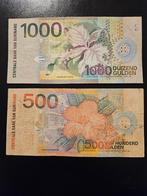 500 en 1000 gulden Suriname 2000 jaar set, Ophalen of Verzenden, Midden-Amerika, Los biljet