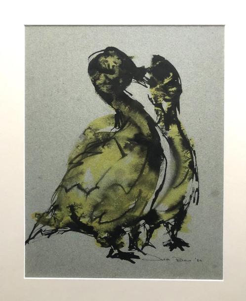 Brown, Judith - Twee eenden, Antiek en Kunst, Kunst | Schilderijen | Modern, Ophalen
