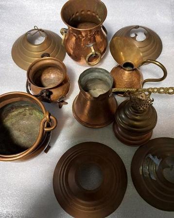 Partij Koperen items in 1 koop rood en geel koper beschikbaar voor biedingen