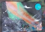 Hand gemaakt schilderij met graffiti, Antiek en Kunst, Ophalen