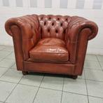 Chesterfield Bendic club fauteuil cognac leer + BEZORGING, Huis en Inrichting, Gebruikt, Chesterfield, Ophalen of Verzenden, 100 tot 125 cm
