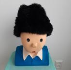 Zwarte bontmuts muts bont dame vintage oud sjiek, Ophalen of Verzenden