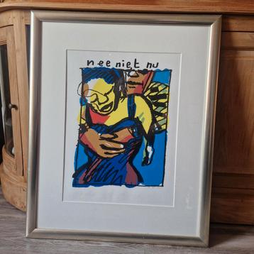 Herman Brood Zeefdruk - Nee Niet Nu - Gesigneerd beschikbaar voor biedingen