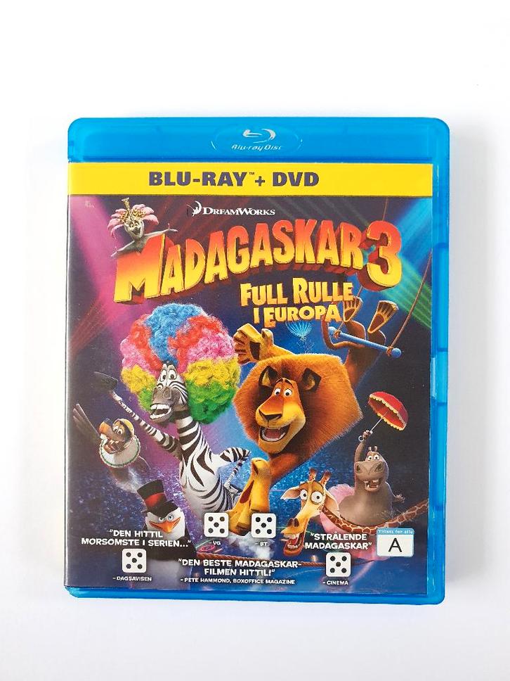 Madagascar 3 (Blu-ray + DVD), Cd's en Dvd's, Blu-ray, Zo goed als nieuw, Tekenfilms en Animatie, Ophalen of Verzenden