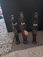 Afrikaanse Houten Beeldjes - Set van 3, Antiek en Kunst, Kunst | Beelden en Houtsnijwerken, Ophalen of Verzenden