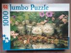 Puzzel, 1000 stukjes, poezen bij de waterkant, Ophalen of Verzenden, 500 t/m 1500 stukjes, Gebruikt