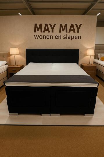 Boxspring Elektrisch 160x200 zwart stof Direct/Leverbaar beschikbaar voor biedingen